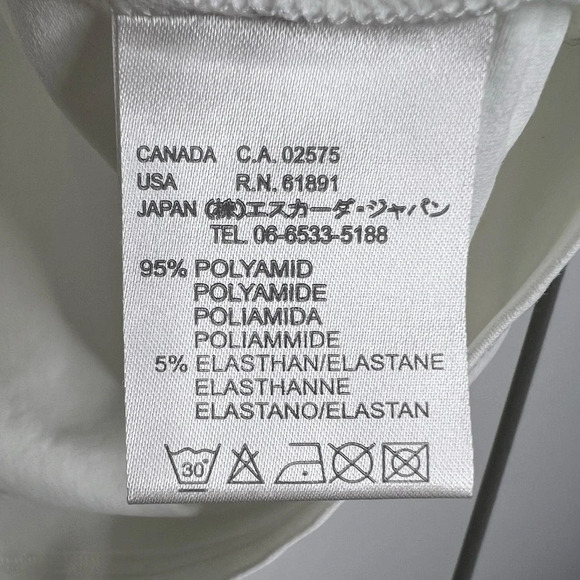 Escada Sport - Cropped white tank with silver writing - Large - Picture 4 of 7